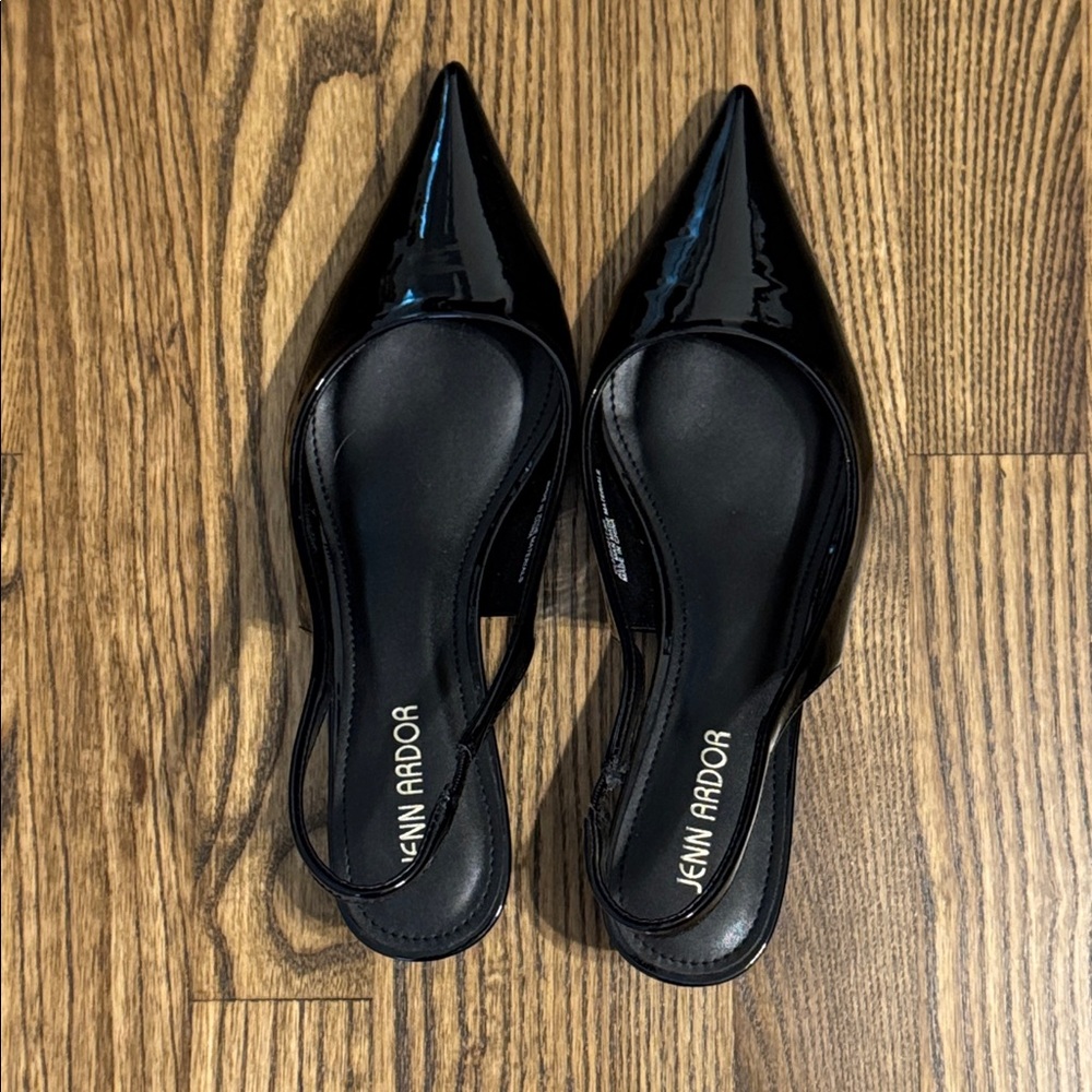 Black Pointed Toe Mules